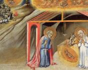 萨诺 迪 彼得罗 : The Nativity and the Annunciation to the Shepherds